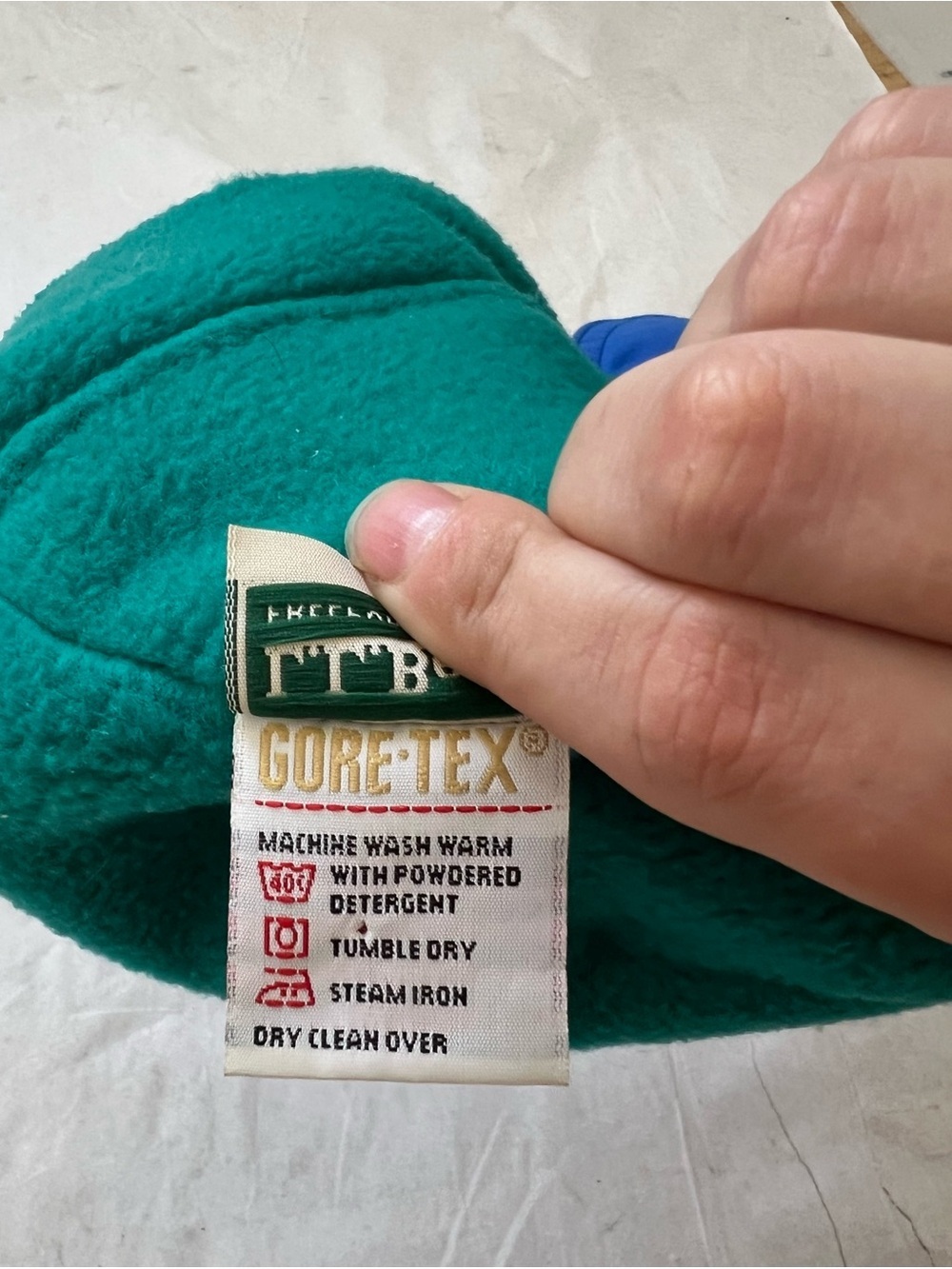 Vintage LL Bean GoreTex  Fleece Lined Trapper Hat Cap Ear Flaps Blue Size  XXL - Picture 7 of 7